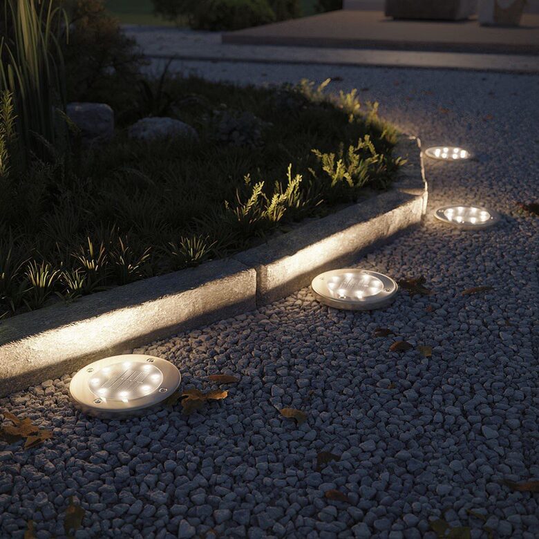 No saules gaismas lādējamas Dārza lampas 3 Gab